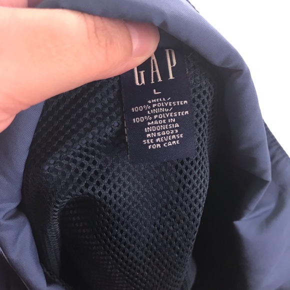 Gap Vintage Windbreaker Pull Over Blue Jacket - Picture 6 of 7